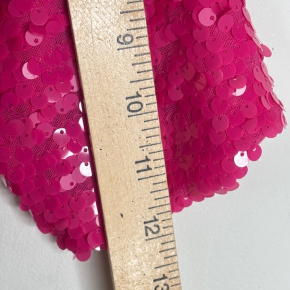 NWT BCBG Maxazria Pink Sequin Mini Dress XS Glam Barbie Bachelorette Sparkle Y2K - Picture 9 of 11